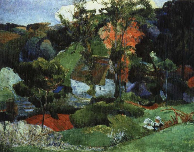 Paul Gauguin landskap, pont-aven